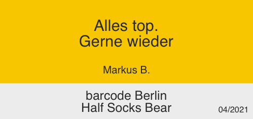 barcode Berlin Half Socks Bear
