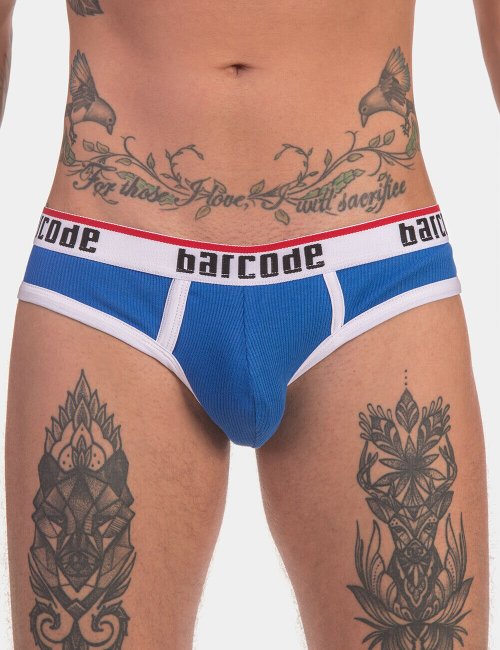 barcode Berlin Brief Kai blau/weiß