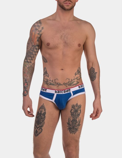 barcode Berlin Brief Kai blau/weiß