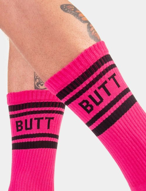 barcode Berlin Camp Socks Butt pink/schwarz
