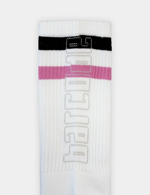 barcode Berlin Fashion Socks 70s weiß/schwarz/pink