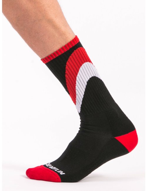 barcode Berlin Fashion Socks Initiale schwarz/rot/weiß