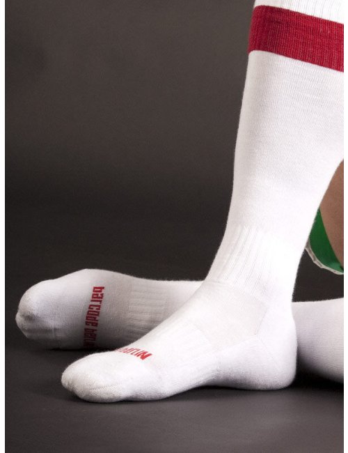 barcode Berlin Football Socks weiß/rot