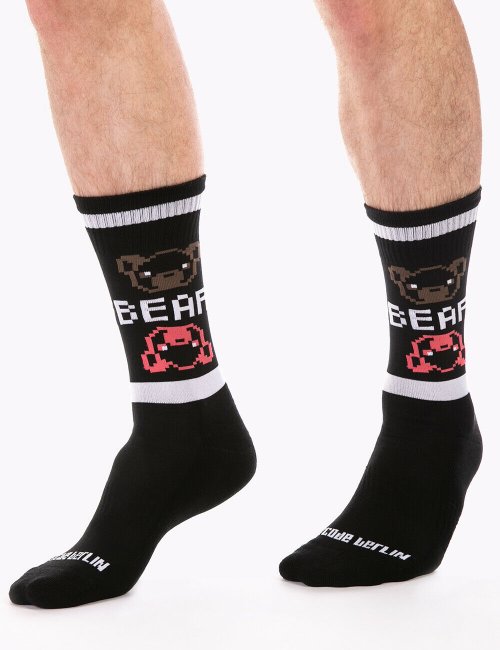 barcode Berlin Gym Socks Big Bear schwarz/weiß
