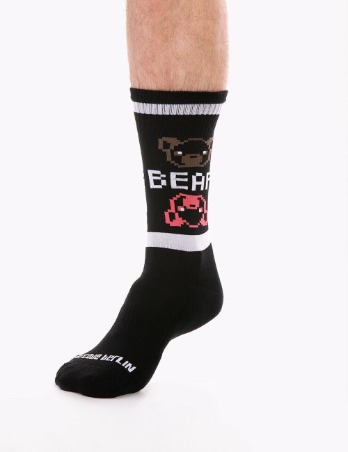 barcode Berlin Gym Socks Big Bear schwarz/weiß