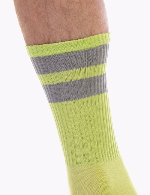 barcode Berlin Gym Socks neongrün/grau