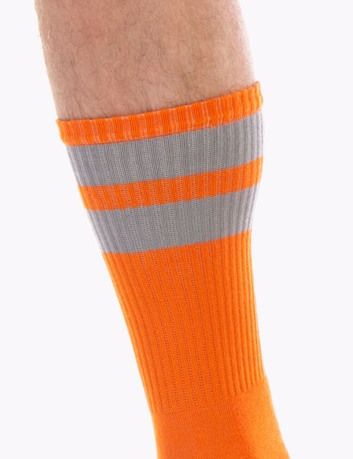 barcode Berlin Gym Socks neonorange/grau