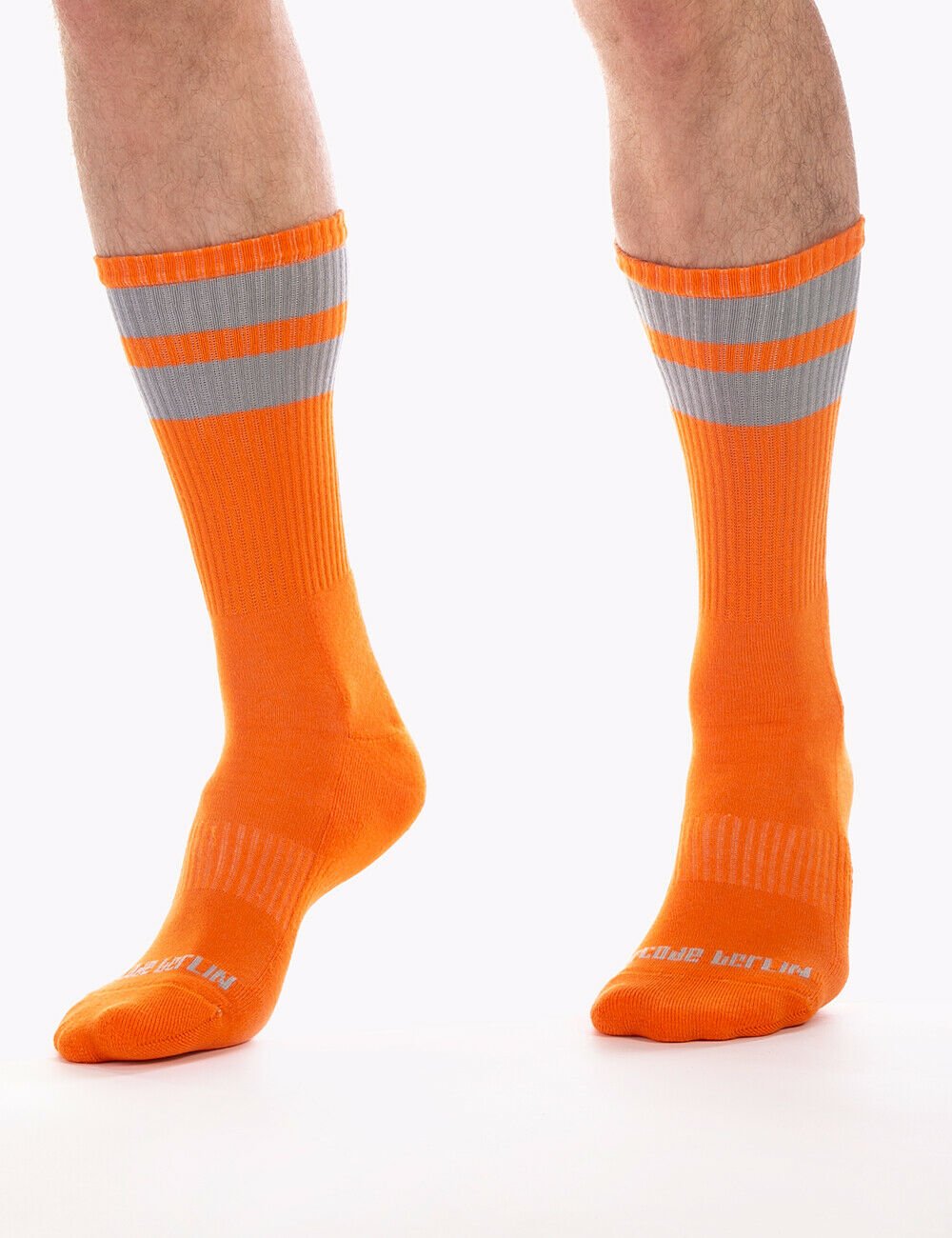 barcode Berlin Gym Socks neonorange/grau L/XL