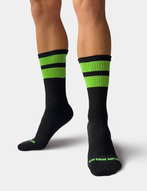 barcode Berlin Gym Socks schwarz/grün L/XL