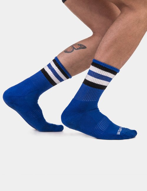 barcode Berlin Half Socks Stripes blau L/XL