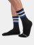 barcode Berlin Half Socks Stripes schwarz