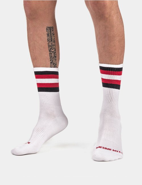 barcode Berlin Half Socks Stripes weiß S/M