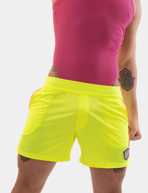 barcode Berlin Short Luka neongelb/pink