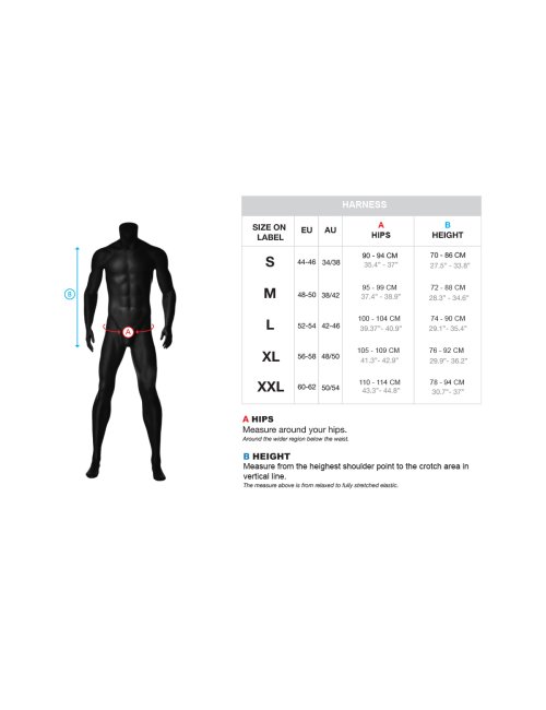 barcode Berlin Body Harness Ikem schwarz S/M